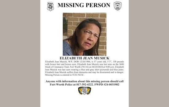Fort Worth Community Relieved as Missing Woman, Elizabeth Jean Musick, Found Safe