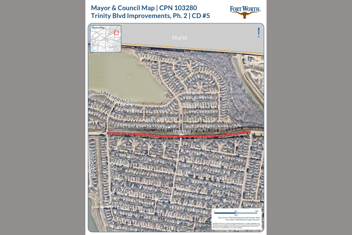 Fort Worth Greenlights $12.1 Million Trinity Boulevard Road Expansion