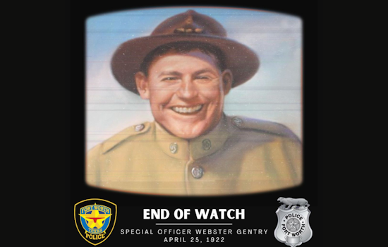Fort Worth Remembers Local Hero Webster C. Gentry 102 Years After Tragic Sacrifice in Flood