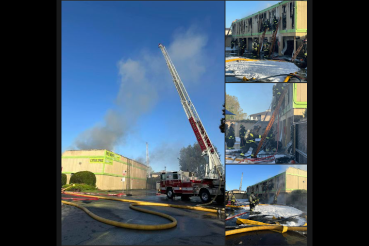 VIDEO: Fremont Fire Crews Battle Blaze at Extra Space Storage, No Injuries Reported