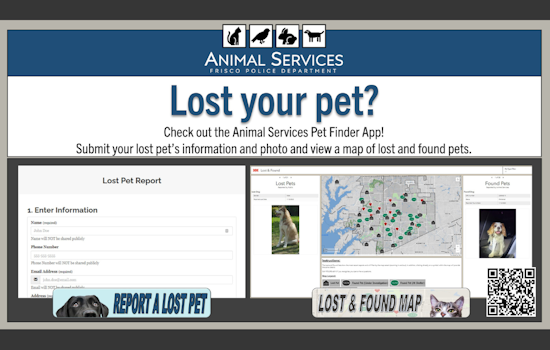Frisco Police Launches Innovative Lost and Found Pet Finder App to Aid Residents and Stray Animals