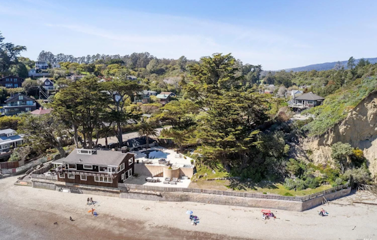 99 Brighton Ave: Bolinas Beach House with Jefferson Airplane History Lists for $15M, Boasting Guitar-Shaped Pool
