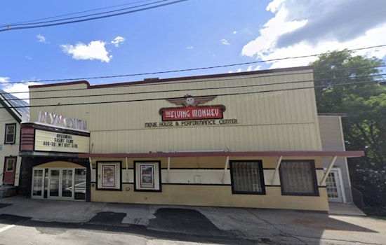 Historic Plymouth Theatre, The Flying Monkey, Evacuated as Flames Engulf Adjacent Building