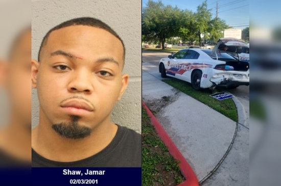 Houston Man Charged with DWI, Drug Possession, and Unlawful Weapon Carrying After Crashing into Patrol Vehicle