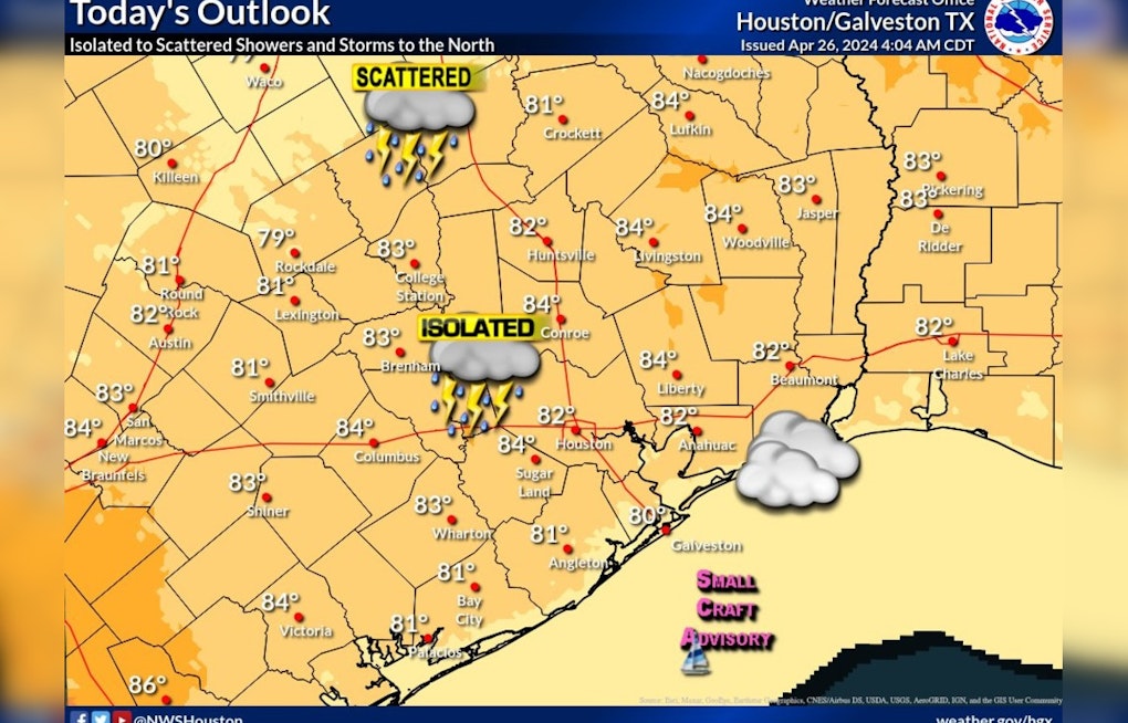 Houston on Alert for Severe Thunderstorms with Risk of Large Hail, Winds, and Tornadoes