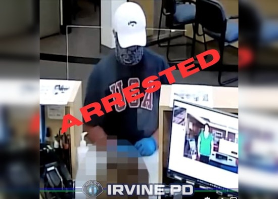 Irvine Police Apprehend Local Suspect Accused of US Bank Robbery