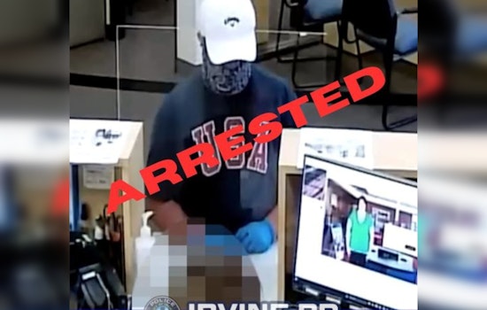 Irvine Police Apprehend Local Suspect Accused of US Bank Robbery
