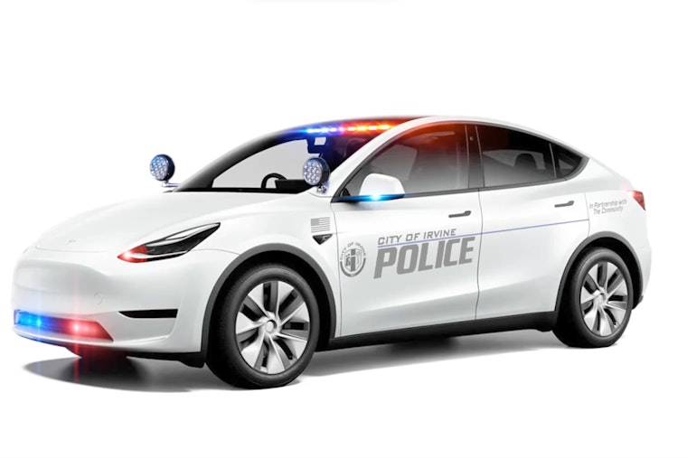 Irvine Police Tease Transition to Tesla Model Y Fleet with a Wink in April Fools Prank