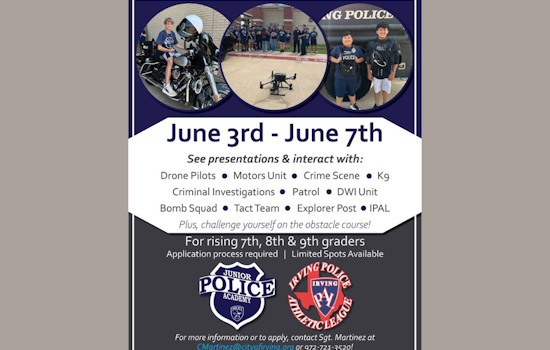 Irving Junior Police Academy Offers Glimpse into Law Enforcement for Youth as Summer Approaches