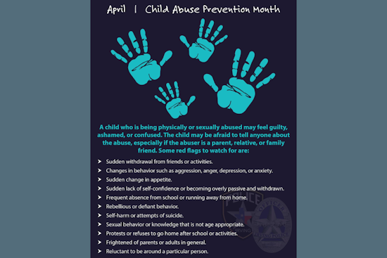 Irving Police Department Amplifies Efforts for Child Abuse Prevention Awareness