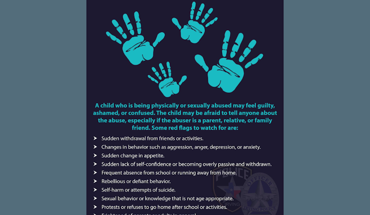 Irving Police Department Amplifies Efforts for Child Abuse Prevention Awareness