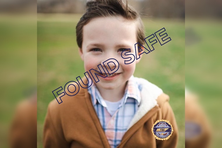 Knox County Boy Found Safe Following Endangered Child Alert, TBI Confirms