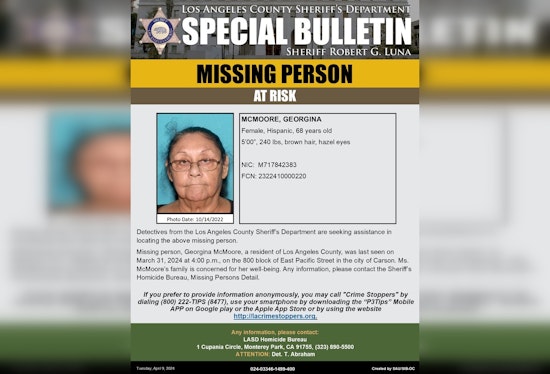 LA County Sheriff Intensifies Search for At-Risk Missing Woman Georgina McMoore in Carson