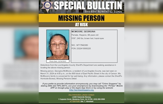 LA County Sheriff Intensifies Search for At-Risk Missing Woman Georgina McMoore in Carson