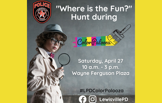 Lewisville Police Department Invites Community to Playful "Where is the Fun?" Hunt at ColorPalooza Festival