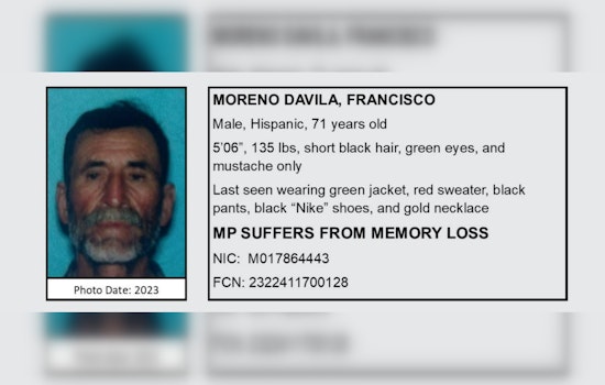 Los Angeles County Sheriff's Department Seeks Public’s Help in Search for Missing Lynwood Man With Memory Loss