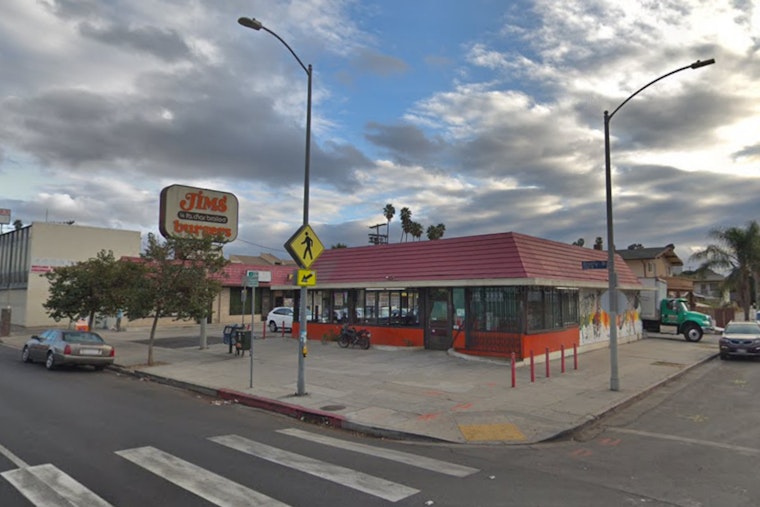 Los Angeles Firefighters Quickly Subdue Blaze at Jim's Burgers in Westlake District
