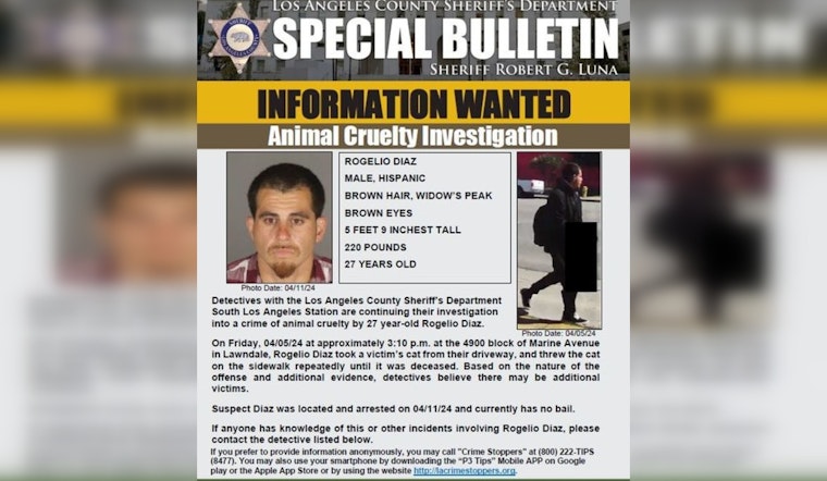 Los Angeles Man Accused of Fatally Abusing Cat, LASD Seeks Public's Help for Possible Additional Victims