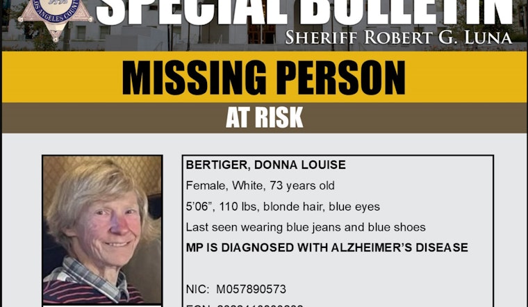 Los Angeles Sheriff's Department Seeks Help to Find Missing At-Risk Woman from Altadena