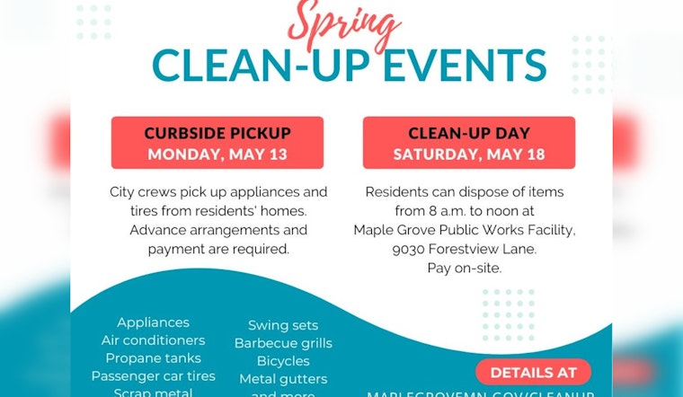 Maple Grove Launches Clean-Up Days to Assist Residents with Spring Decluttering Efforts
