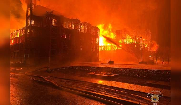 Massive Fire Engulfs Legado Luxury Apartments Construction Site in Prescott Valley, Evacuations Ensue