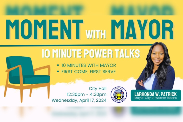 Mayor Patrick Launches Direct Democracy Forums for Warner Robins Residents on April 17