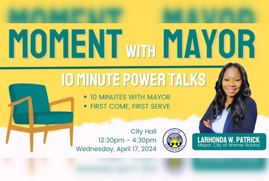 Mayor Patrick Launches Direct Democracy Forums for Warner Robins Residents on April 17