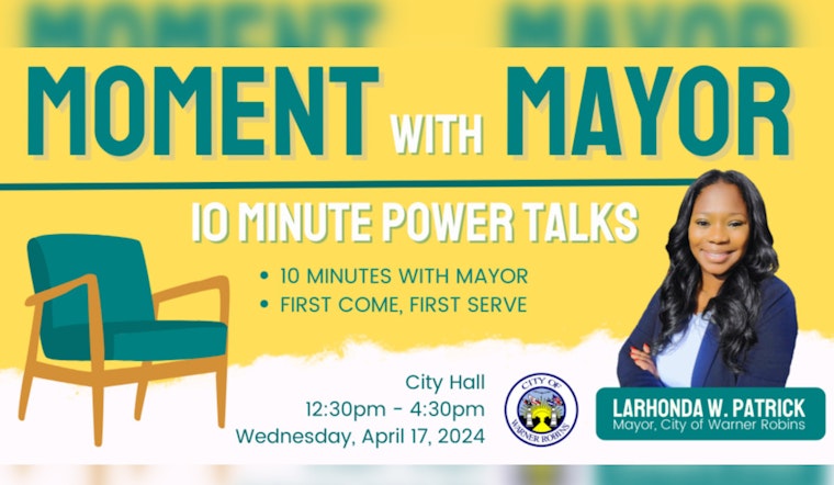 Mayor Patrick Launches Direct Democracy Forums for Warner Robins Residents on April 17