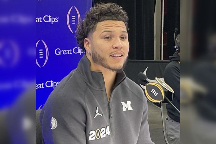 Michigan Football Hero Blake Corum Throws First Pitch at Detroit Tigers Game Before NFL Draft