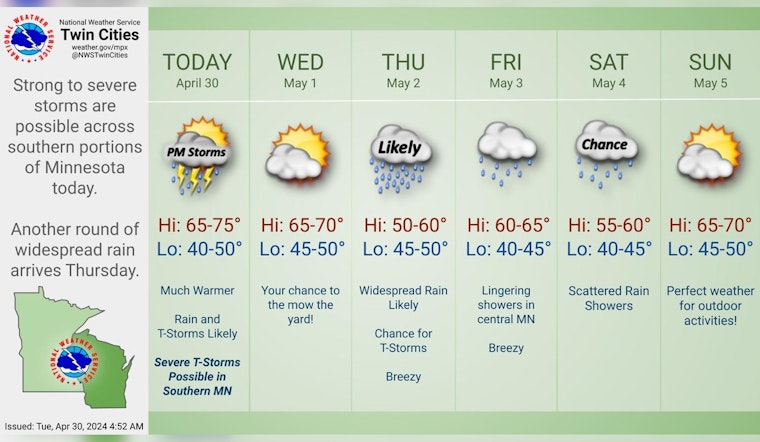 Minneapolis Girds for Severe Weather with 100% Chance of Thunderstorms, Hazardous Outlook Issued