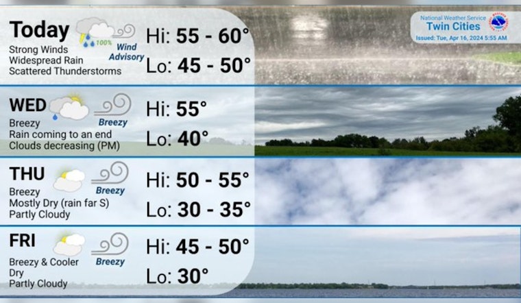 Minneapolis Residents Urged to Secure Items as Wind Advisory Continues and Stormy Weather Looms