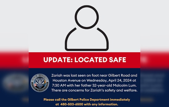Missing 8-Year-Old Girl from Gilbert Found Safe With Relatives Out of State