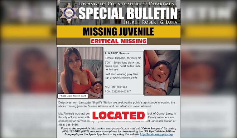 Missing Los Angeles Teen and Baby Found Safe, Community and Sheriff's Efforts Lead to Joyful Reunion