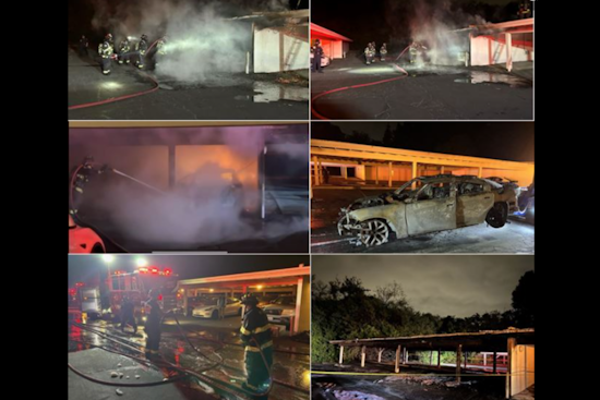 Mountain View Firefighters Douse Early Morning Blaze, Prevent Spread to Adjacent Apartment Complex
