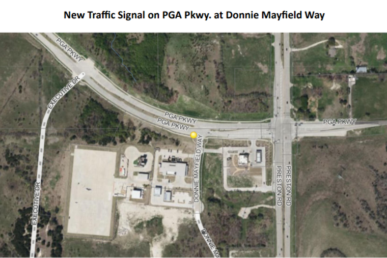 New Traffic Signal Operational at PGA Parkway and Donnie Mayfield Way in Frisco