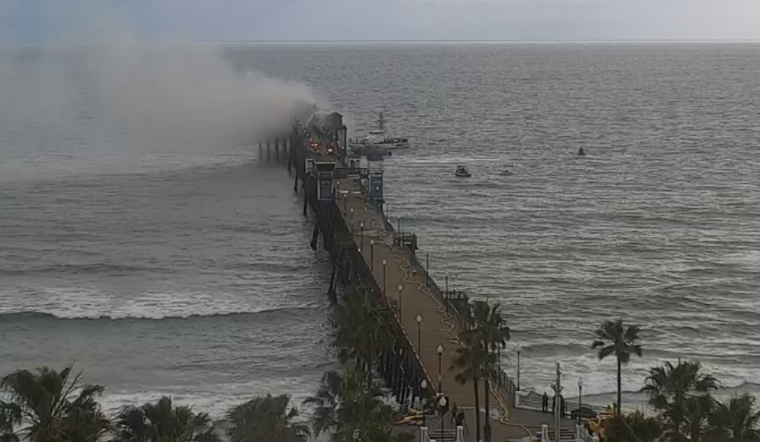 Oceanside Pier Saved from Blaze by Firefighters, Key Areas Sealed for Safety Amid Investigation