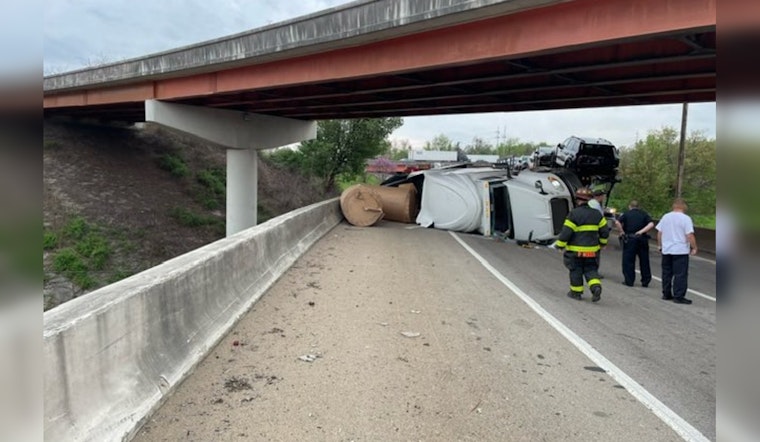 Overturned Tractor-Trailer Closes I-40 Ramp in Knoxville, TDOT Redirects Traffic through Downtown