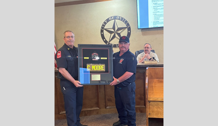 Ovilla Honors Firefighter for 17 Years of Service Amid Promotion to Glenn Heights Deputy Fire Chief