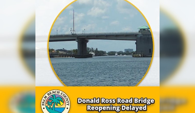 Palm Beach County Commuters Face Delays as Donald Ross Road Bridge Reopening Hits a Snag