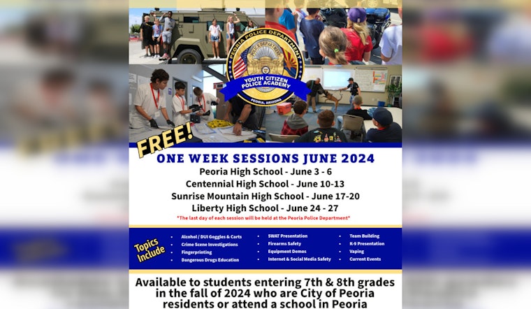 Peoria Police Invite Local Youth to Experience Law Enforcement Life at Citizen Academy