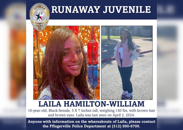 Pflugerville Police Appeal for Help in Search for Missing Teen Laila Hamilton-William