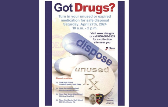 Plano Joins DEA's National Take Back Initiative with Local Prescription Drug Disposal Event