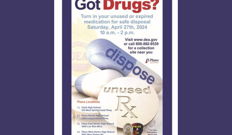 Plano Joins DEA's National Take Back Initiative with Local Prescription Drug Disposal Event