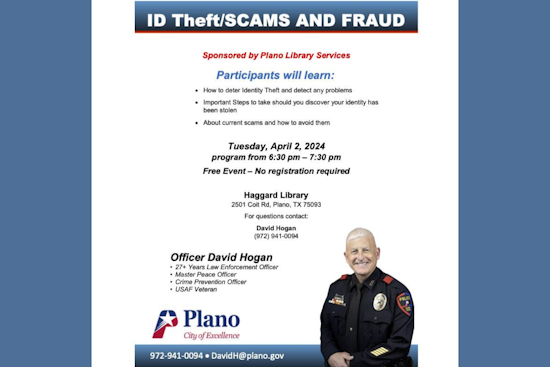 Plano Police Educate Residents on Identity Theft Prevention at Free Public Seminar