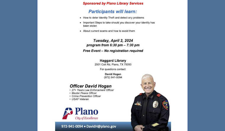 Plano Police Educate Residents on Identity Theft Prevention at Free Public Seminar