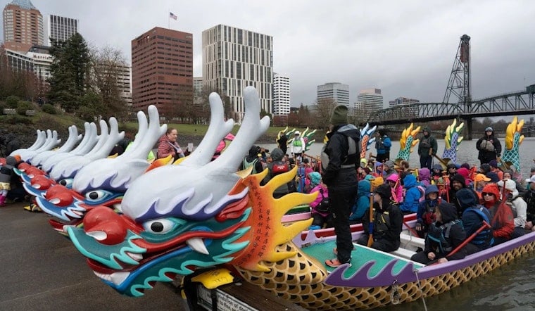 Portland Comes Alive with Dragon Boat Racing Rituals at Willamette River Waterfront