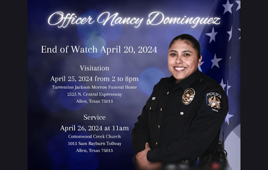 Princeton Community to Honor Fallen Officer Nancy Dominguez with Graveside Service Today; Traffic Delays Expected