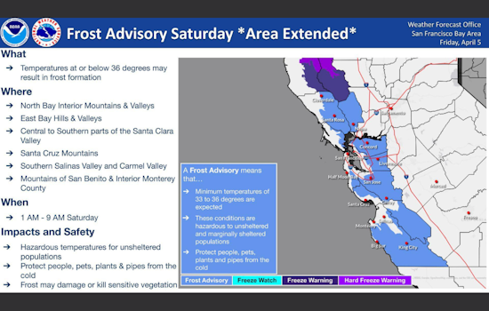 Residents Brace for Freezing Nights as Frost Advisory Issued in Silicon Valley and Surrounding Areas
