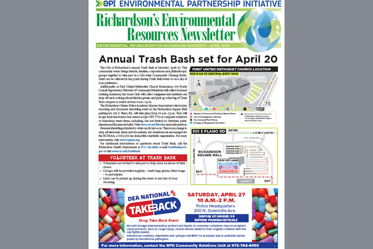 Richardson's Latest Environmental Resources Newsletter Promotes Sustainable Living in April 2024 Issue