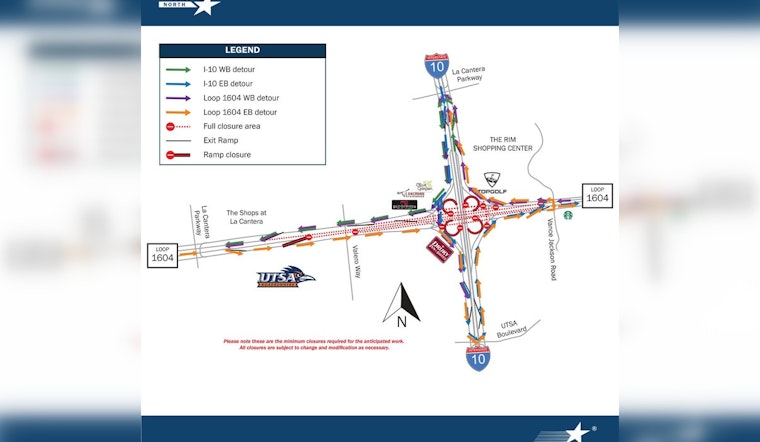 San Antonio Drivers Alert: Major Weekend Closures at Loop 1604 and I-10 for Bridge Construction